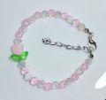 new elegant bracelet with Pink tulip flower Charm, trendy latest Crystal pearl beaded Bracelet Handmade, Elegant Pink Crystal latest cute charm Jewelry, Handcrafted stylish Crystal Bracelet, Pink beautiful Bracelet, affordable pink lover Fashion Bracelet. 