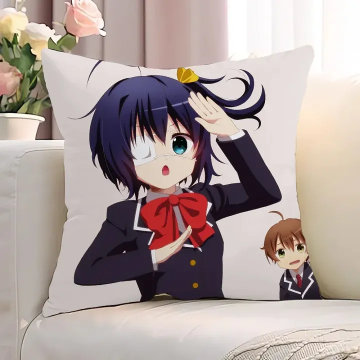 Takanashi Rikka Printed Pillow Cases Double Sided Sofa Living Room Pillowcase Square Bedroom Chair Pillow Covers Home Decor
