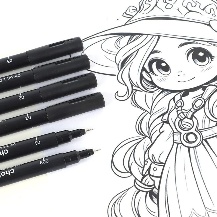 3/15Tip%20Black%20Pigment%20Micro-Pen%20Fineliner%20Ink%20Pens,Drawing%20Artist%20Illustration%20Pens%20Multiliner%20for%20Sketching%20Anime%20Manga%20Design%20-%20Image%205