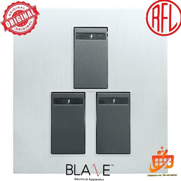 Blaze Crown 3 Gang 1 Way Switch