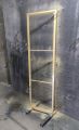 Full Length Mirror with Adjustable Stand (4 to 5mm mirror) by Lohar Furniture in Golden colour. 