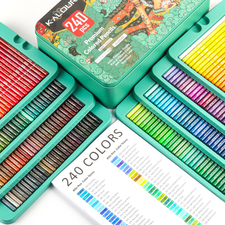 KALOUR%20Professional%20Colored%20Pencils,Set%20of%20240%20Colors,Artists%20Soft%20Core%20with%20Vibrant%20Color,Ideal%20for%20Drawing%20Sketching%20Shading,Coloring%20Pencils%20for%20Adults%20Artists%20Beginners%20-%20Image%203