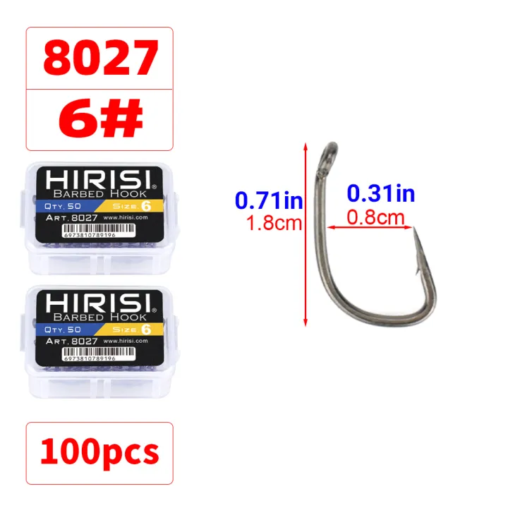 Hirisi%2050pcs%20PTFE%20Coated%20High%20Carbon%20Stainless%20Steel%20Barbed%20Fish%20Hook%20With%20Eye%208027%20Fishing%20Accessories%20Spliceable%20Plastic%20Box%20-%20Image%207