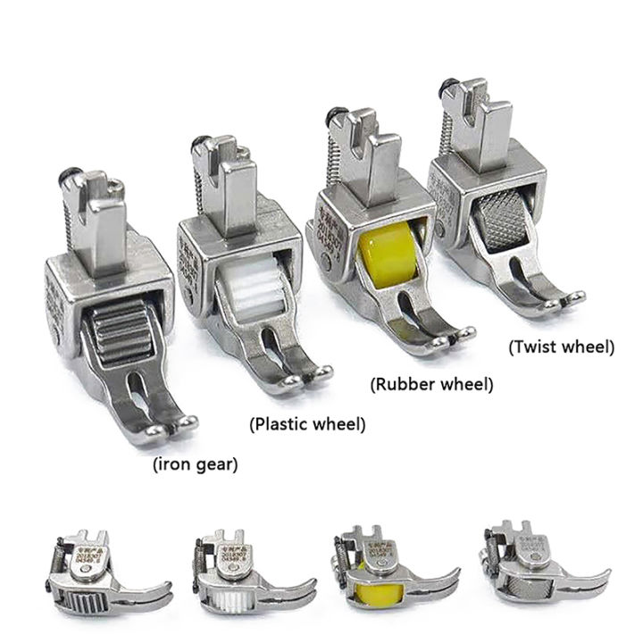 Universal Sewing Machine Foot Presser Sewing Machine Accessories Roller Foot Replacement for Leather Thick Fabric Stitching Acce