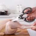Scissors Stainless Steel Kitchen Household Bone Scissors Chicken Wings Fish Chopper Bottle Opener Clip Walnut Kitchen Tools. 