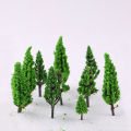 50Pcs Plastic Model Train Miniature Tree Scenery DIY Outdoor Landscape Railroad Building Landscape Sand Table Models decoration.