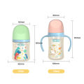 Dr.isla 160/240ML PPSU Baby Bottle Double Handle Infant Drop-proof Baby Wide-caliber Milk Bottle Newborn Feeding Bottle BPA Free. 