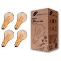 Greenandco Decorative LED Edison Bulbs E27 A60 Vintage Filament Bulbs Lights for Home & Café | 2W Energy Saving Bulbs LED 1800K Bulbs Warm Light | Retro Industrial Bulbs for Room Decoration & Bulbs for Hanging Lights | Non-Dimmable No Flicker 230V Bulbs f. 