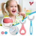 Baby Toothbrush Children's Teeth Cleaning 1 pcs Brush Kids U-Shaped Toothbrush For Children Mouth Oral Cleaning Brush 360 Degrees U Shaped Tooth Dental Training Toothbrushes Oral Care Portable Mouth-Cleaning Manual With Handle Daily Children's Cleaning F. 