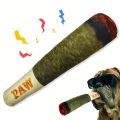 Dog Joint Toys Funny Interactive Dog Cigar Design Plush Squeaky Pet Toys Grinding Teeth Creative Chew Toy For Small Medium Dog.