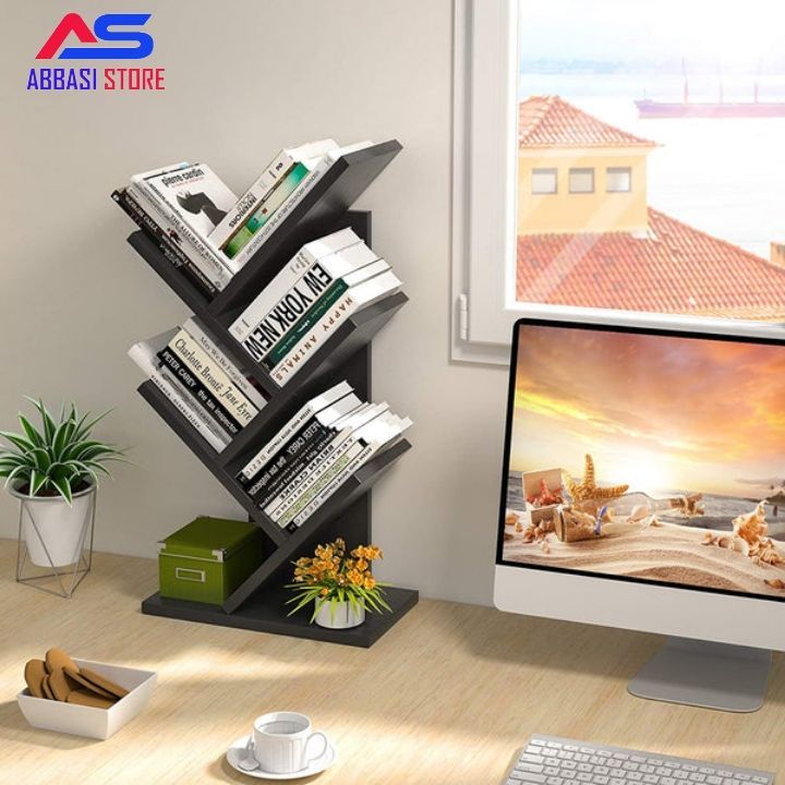Innovative tree shape wooden decoration Bookcase Book orgnizer rack ...