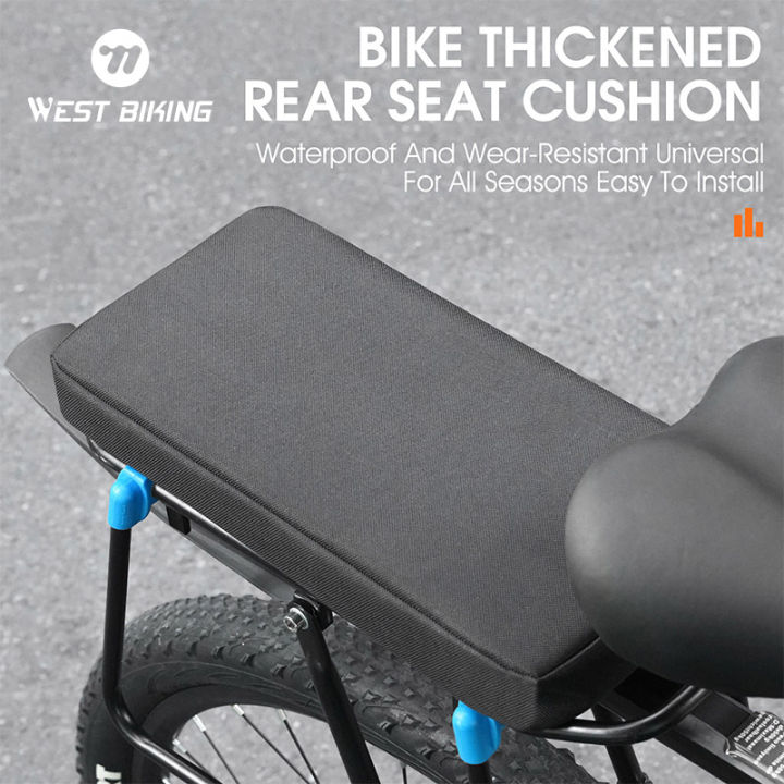 WEST BIKING Bicycle Soft Rear Rack Seat Cushion For Children Detachable Washable Cycling Comfortable Back Seat Mat MTB Parts