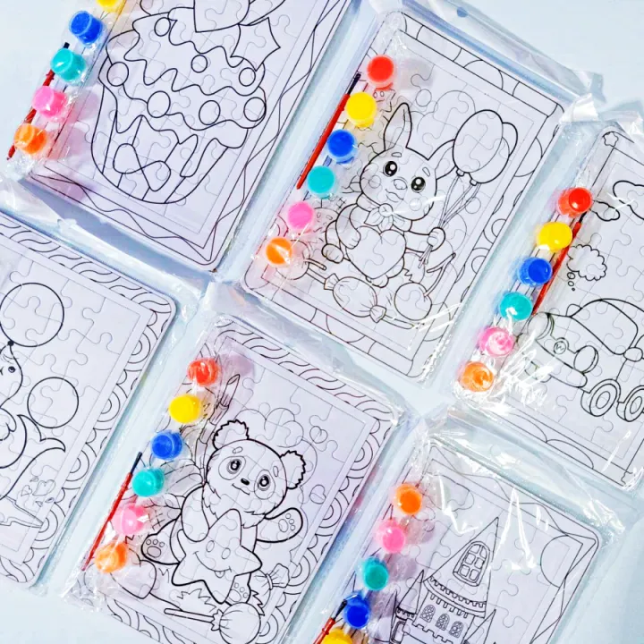 Water color set kids jigsaw water coloring book Water coloring book Water coloring pictures mixed child developmental art coloring