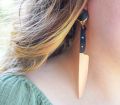 Knife Long Drop Dangle Earrings Women Mirror Acrylic Accessory Birthday Jewelry Gifts. 