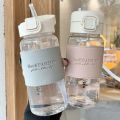 500ml Water Bottle with Straw Pop-Up Cover Leak-Proof Drinkware for Drinking Sippy Portable Cute Plastic Drinking Bottle. 