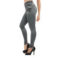 Ultra High Stretch Denim Inspired Leggings for Women High Waist Slim Fit Lifted Buttocks Tight Pants for Women. 