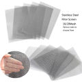Stainless steel filter screen 10/20 Mesh Woven Wire Screening Filter Sheet Aquarium Fish Tank Decoration Plants Moss Net 2/5Pcs. 