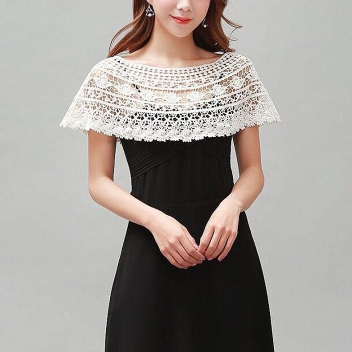 Women%20Knit%20Hollow%20Out%20Shawl%20Wrap%20Wedding%20Bridal%20Evening%20Dress%20Lace%20Shawl%20Wedding%20Sunflower%20Lace%20Scarf%20Shrug%20Cape%20Poncho%20-%20Image%202