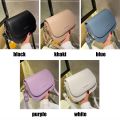 Trendy Saddle Shoulder Bag Women PU Leather Crossbody Bag Simple Solid Color Flap Messenger Bag Fashion Handbags Pouch. 