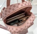 Stylish leather backpacks branded style for women available in 3 colours. 