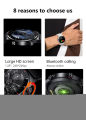Lige BW0382 new 2023 version, NFC, Bluetooth call, HD large screen, health monitoring, answer call, dail call smartwatche for men.