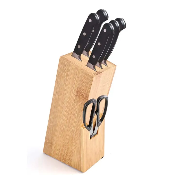 Bamboo Wood Knife Holder Box Meat Fish Slicing Cutter Cleaver Storage ...