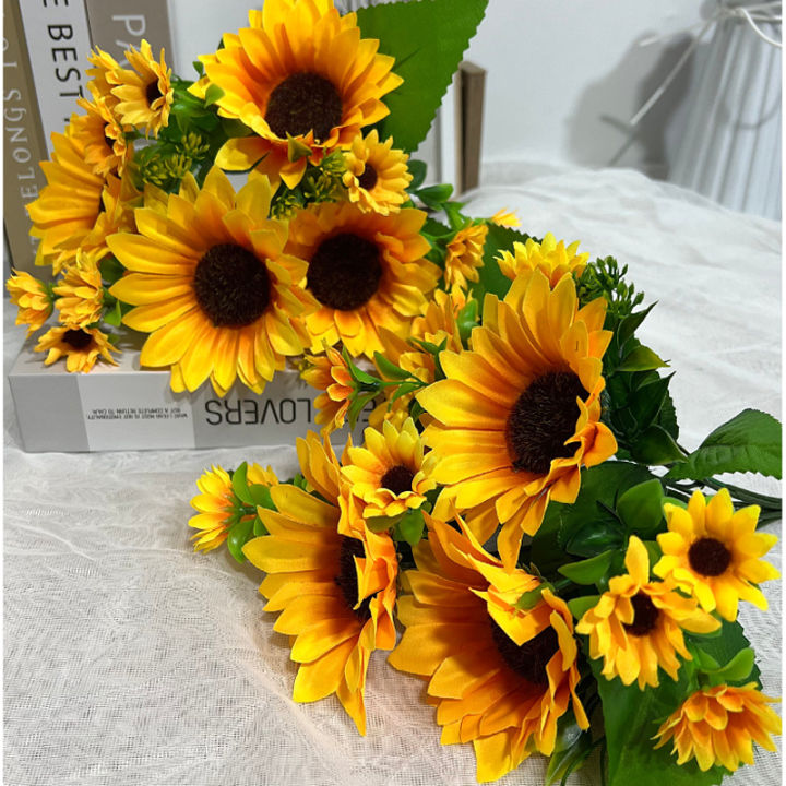 Artificial Flowers Sunflowers Fake Flowers Sunflower Silk Flowers 7 ...