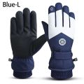 Winter Snowboard Ski Gloves PU Leather Non-slip Touch Screen Waterproof Motorcycle Cycling Fleece Warm Riding Gloves. 