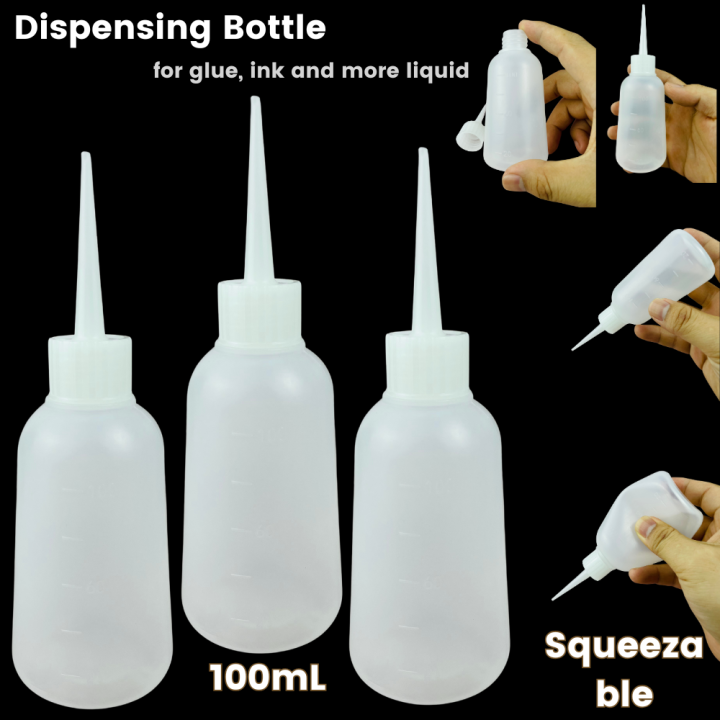 Dispensers Applicator Kit Empty Plastic Squeeze Bottles Dropping Tube Nozzle and Blunt Tip Needle Works for Liquid Glue and Ink