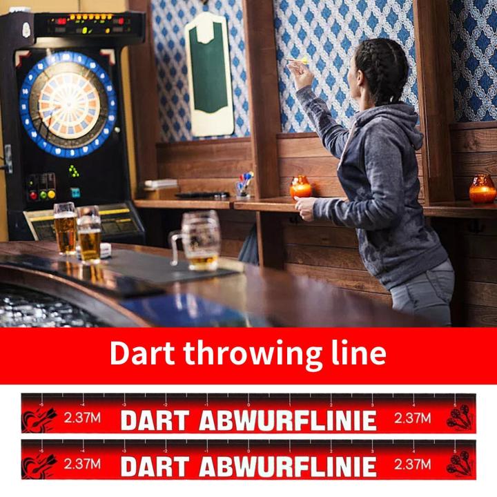 Dart Line Sticker Dart Throw Line 2-Piece Dart Throw Toe Line Marker Floor Sticker ...
