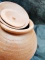 Clay Matka in original caly material with cover. 