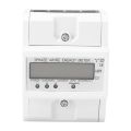 Digital Electric Meter DIN Rail Mount 3 Phase 4 Wire Kwh Electronic Energy Meter 50 Hz/60 Hz 3 x 20(80A) Multifunctional Usage Power Gauge. 