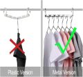 (R). DEWU IDEAS 4 x Magic Clothes Hangers, Heavy Duty Magic Metal Closet Hangers, Multifunctional Closet Organizer Hanger, Easy to Hang, Cascading Hanger. 