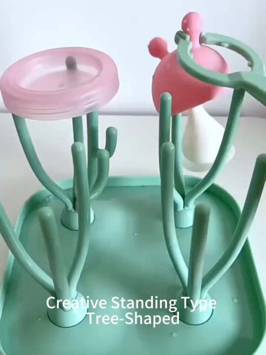 Feeder Stand  Baby Feeding Bottle Stand Organizer  Feeder Drying Rack  Baby Bottle Drying Rack Holder  Feeder Stand for Baby Bottles, Nipples & Feeding Accessories  Large Capacity Fast Drying Rack BPA Free Kitchen Counter Organizer