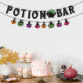 1pc Potion Bar Halloween Theme Party Decorations, Halloween Flags, Halloween Banners, Halloween Decorations for Background Walls. 