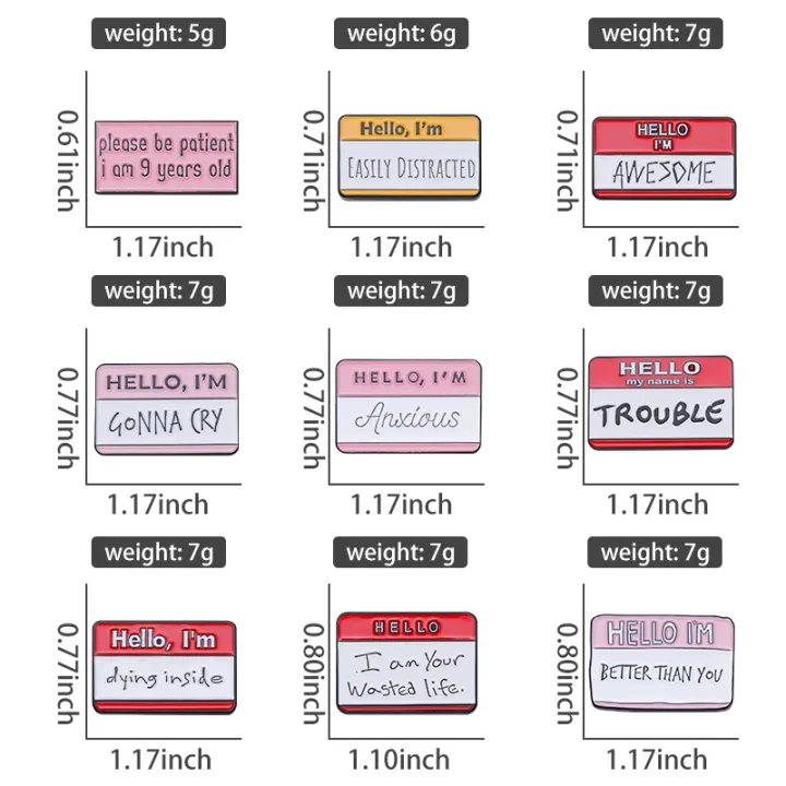 HELLO%20I'M%20AWESOME%20Enamel%20Pins%20Custom%20My%20Name%20Is%20Trouble%20Better%20Than%20You%20Brooch%20Lapel%20Badge%20Funny%20Dialog%20Box%20Slogan%20Jewelry%20-%20Image%202