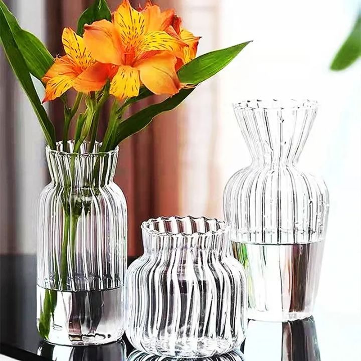 1pc Nordic Creative Transparent Vases for Plant Bottle Flower Pot