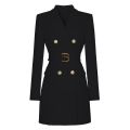 Women's Long Sleeve Buttons Double Blazer Jacket Women 2026 New Office Lady Designer Breasted Belted Blazer Dress Spring Autumn. 