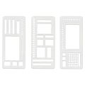 3 Pack Handmade Flexible Record Template – Multifunctional Mylar Stencils for Journal/Scrapbooking/Daily Planning & Drafting.