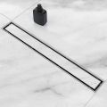 ZEKOO 12-Inch Linear Shower Drains for Tile,2 in 1 Shower Drain Brushed Nickel,304 Stainless Steel Linear Shower Drain with Tile Insert Grate,Rectangle Shower Floor Drain. 