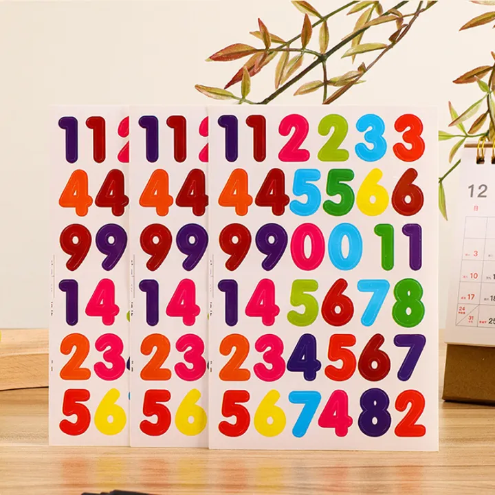 10/20/30/50PCS%20Numeric%20Letters%20Dots%20Heart%20Star%20Children%20Colored%20Sticker%20Paper%20Toys%20Album%20Diary%20Decoration%20Accessories%20Stickers%20-%20Image%203