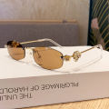 Cycling 1/3pcs Fashion Y2K Small Frame Polygon Metal Sunglasses Women Luxury Brand Rhinestone Sun Glasses Rimless Punk Eyewear.