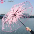 AllGood Cherry Blossom Transparent Folding Anti-UV Sun/Rain Umbrella HSN Tech. 