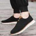 Men Casual Shoes Classic Breathable Brogue Flats Cushioning Color Blocking Design Dress Shoes Versatile Sneakers lightweight.