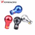 BHKEY RALLIART Universal 5/6 Speed Auto Aluminum Alloy Gear Shift Knob Black/White Car Manual Transmission (MT) for Mitsubishi. 
