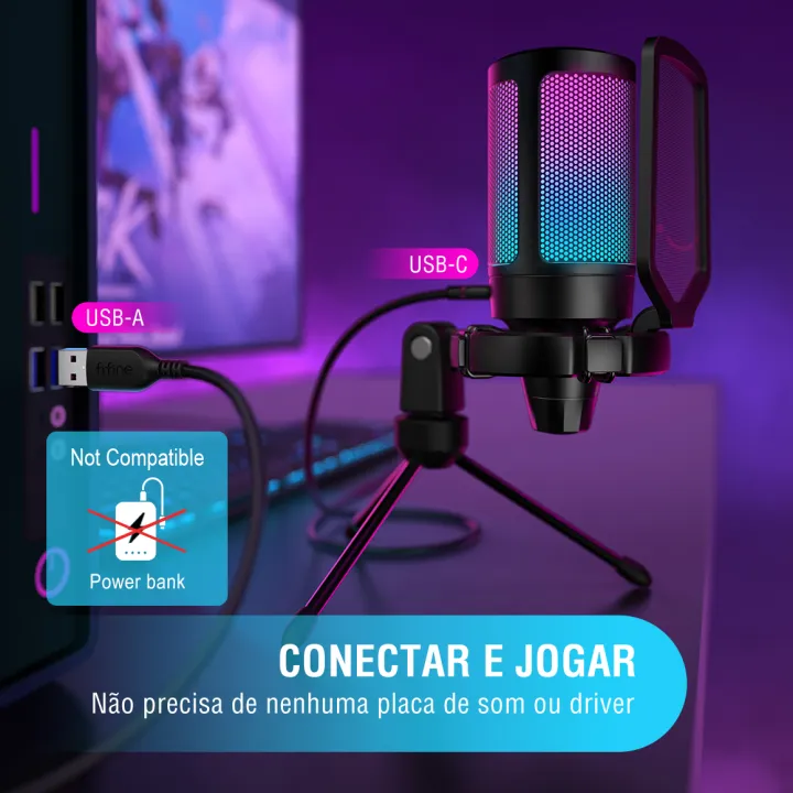FIFINE%20USB%20Condenser%20Gaming%20Microphone,%20for%20PC%20PS4%20PS5%20MAC%20with%20Pop%20Filter%20Shock%20Mount&Gain%20Control%20for%20Podcasts%20,Ampligame%20A6V%20-%20Image%203