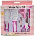 Baby Grooming Kit, Toes Fingernails Care, 6 pcs Baby Nail Kit Daily Care Set with Hair Brush, Hair Comb, Scissor, Nail Clipper, Nail Clipper Cover and Nail Scissor Handle Cover(Pink)(Blue). 