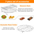 Air Fryer Stainless Steel Rack Tray&Steaming Racks Air Fryer Tools Baking Pan BBQ Gril Baking Cooker Accessories Cooking Tools. 