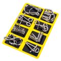 8Pcs/Set Metal Montessori Puzzle Wire IQ Mind Brain Teaser Puzzles Adults Interactive Game Reliever Educational Toys. 