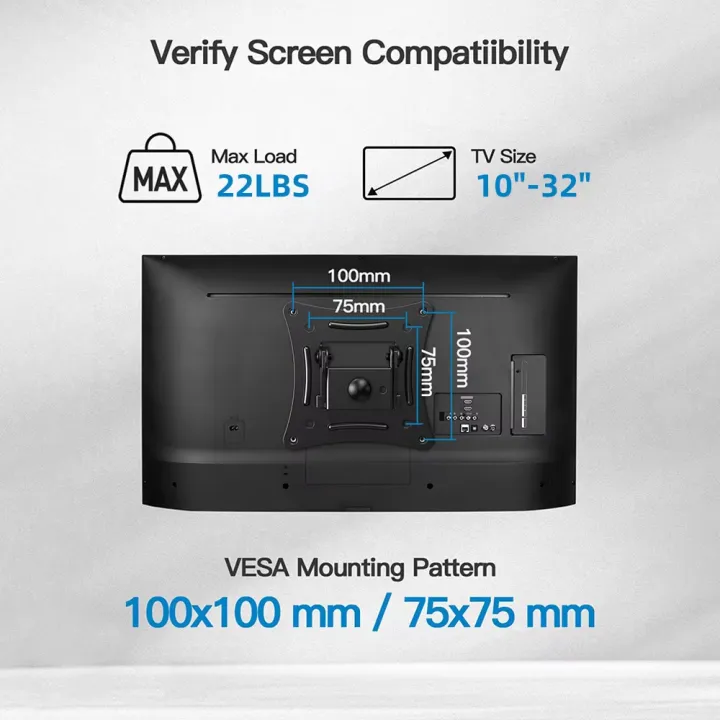 Full%20Motion%20TV%20Monitor%20Wall%20Mount%20Bracket%20Articulating%20Arms%20Swivel%20Tilt%20Extension%20Rotation%20for%20Most%2010-32%20Inch%20Flat%20Curved%20TVs%20-%20Image%204